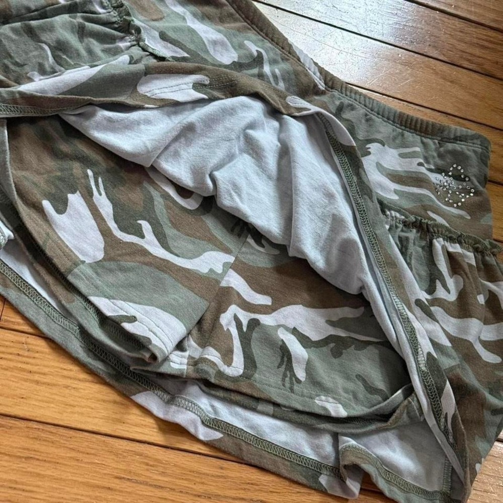 Y2K butterfly rhinestone camo skirt with built in shorts! - Picture 3 of 8